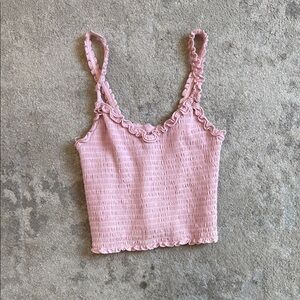 Pink Ruffled Women's Top